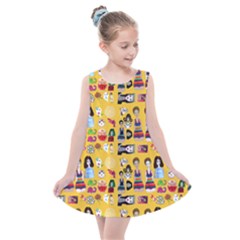 Drawing Collage Yellow Kids  Summer Dress