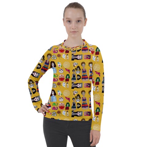 Drawing Collage Yellow Women s Pique Long Sleeve Tee by snowwhitegirl