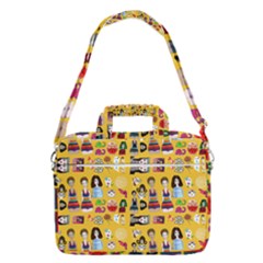 Drawing Collage Yellow Macbook Pro Shoulder Laptop Bag (large) by snowwhitegirl