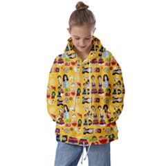 Drawing Collage Yellow Kids  Oversized Hoodie