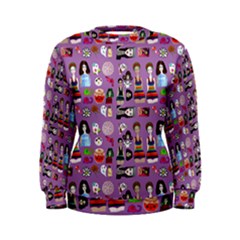 Drawing Collage Purple Women s Sweatshirt by snowwhitegirl