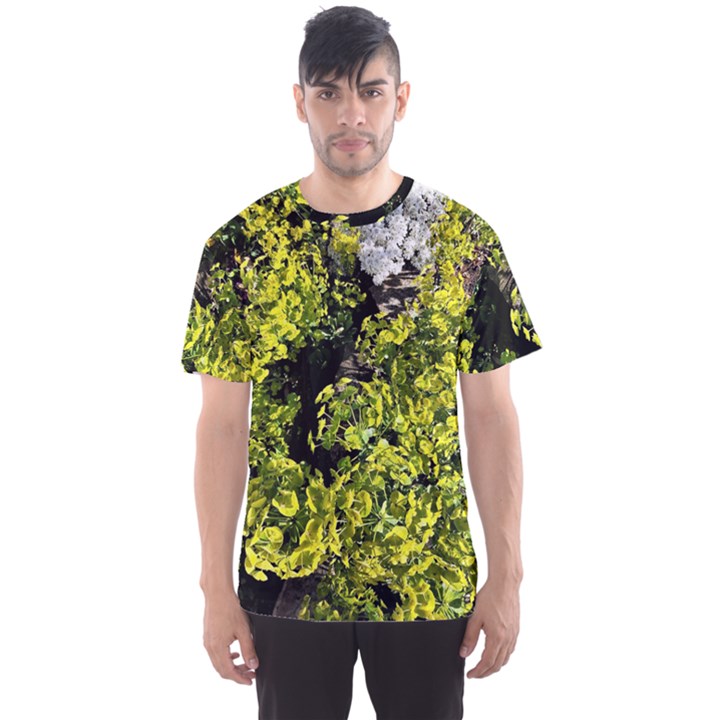 Acid green patterns Men s Sport Mesh Tee