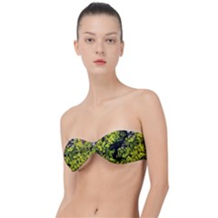 Acid Green Patterns Classic Bandeau Bikini Top  by kaleidomarblingart