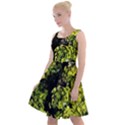 Acid green patterns Knee Length Skater Dress View1