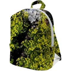 Acid Green Patterns Zip Up Backpack by kaleidomarblingart