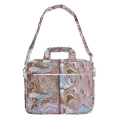 Marbling Collage Macbook Pro Shoulder Laptop Bag (large)