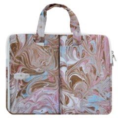 Marbling Collage Macbook Pro Double Pocket Laptop Bag (large)