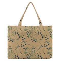 Folk Floral Art Pattern  Flowers Abstract Surface Design  Seamless Pattern Zipper Medium Tote Bag by Eskimos