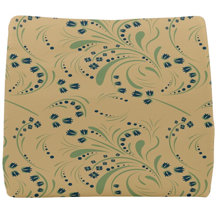 Folk floral art pattern. Flowers abstract surface design. Seamless pattern Seat Cushion