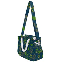 Folk Floral Art Pattern  Flowers Abstract Surface Design  Seamless Pattern Rope Handles Shoulder Strap Bag by Eskimos