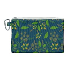 Folk Floral Art Pattern  Flowers Abstract Surface Design  Seamless Pattern Canvas Cosmetic Bag (large) by Eskimos