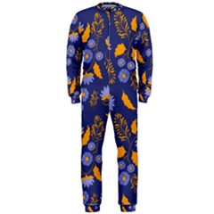 Folk Floral Art Pattern  Flowers Abstract Surface Design  Seamless Pattern Onepiece Jumpsuit (men)  by Eskimos