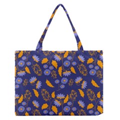 Folk Floral Art Pattern  Flowers Abstract Surface Design  Seamless Pattern Zipper Medium Tote Bag by Eskimos