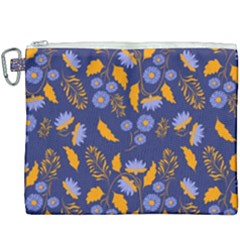 Folk Floral Art Pattern  Flowers Abstract Surface Design  Seamless Pattern Canvas Cosmetic Bag (xxxl) by Eskimos