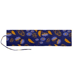 Folk Floral Art Pattern  Flowers Abstract Surface Design  Seamless Pattern Roll Up Canvas Pencil Holder (l) by Eskimos