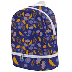 Folk Floral Art Pattern  Flowers Abstract Surface Design  Seamless Pattern Zip Bottom Backpack by Eskimos