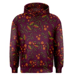 Folk Floral Art Pattern  Flowers Abstract Surface Design  Seamless Pattern Men s Core Hoodie