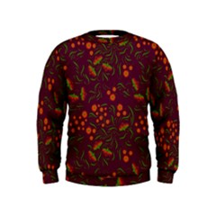 Folk Floral Art Pattern  Flowers Abstract Surface Design  Seamless Pattern Kids  Sweatshirt by Eskimos