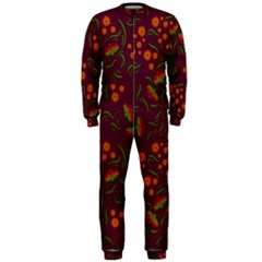 Folk Floral Art Pattern  Flowers Abstract Surface Design  Seamless Pattern Onepiece Jumpsuit (men)  by Eskimos