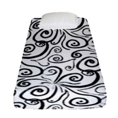 Squiggles Fitted Sheet (single Size) by SychEva