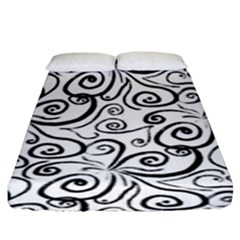 Squiggles Fitted Sheet (king Size) by SychEva