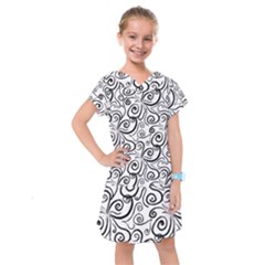 Squiggles Kids  Drop Waist Dress by SychEva