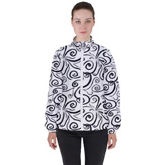 Squiggles Women s High Neck Windbreaker by SychEva