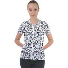 Squiggles Short Sleeve Zip Up Jacket by SychEva