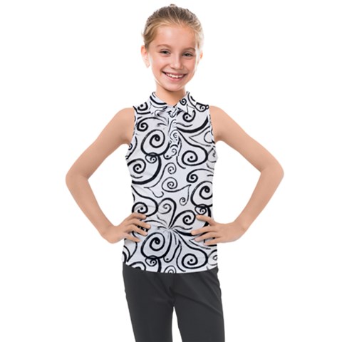 Squiggles Kids  Sleeveless Polo Tee by SychEva