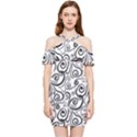 Squiggles Shoulder Frill Bodycon Summer Dress View1