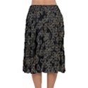 Neon Geometric Pattern Design Velvet Flared Midi Skirt View2