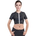 Neon Geometric Pattern Design Short Sleeve Cropped Jacket View1