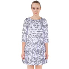 Neon Geometric Pattern Design 2 Smock Dress