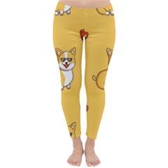 Corgi And Coffee Classic Winter Leggings