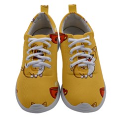 Corgi And Coffee Athletic Shoes by Bigfootshirtshop