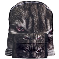 Creepy Kitten Portrait Photo Illustration Giant Full Print Backpack by dflcprintsclothing