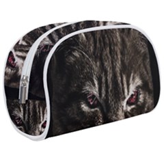 Creepy Kitten Portrait Photo Illustration Make Up Case (medium) by dflcprintsclothing