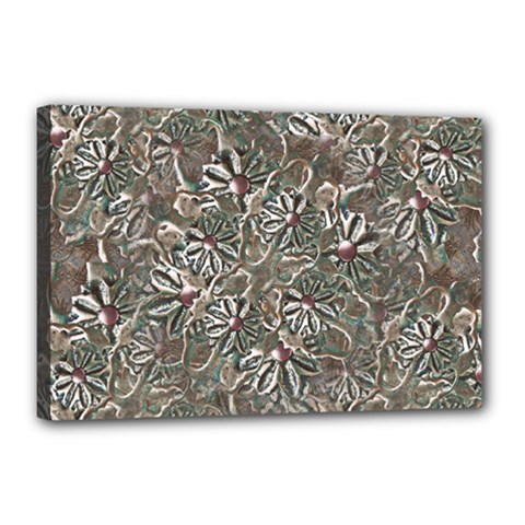 Modern Floral Collage Pattern Design Canvas 18  X 12  (stretched)