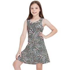 Modern Floral Collage Pattern Design Kids  Lightweight Sleeveless Dress by dflcprintsclothing