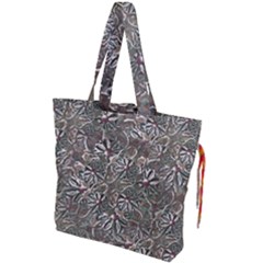 Modern Floral Collage Pattern Design Drawstring Tote Bag