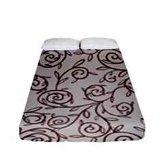 Curly Lines Fitted Sheet (full/ Double Size) by SychEva