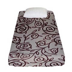 Curly Lines Fitted Sheet (single Size) by SychEva