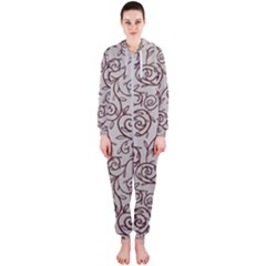 Curly Lines Hooded Jumpsuit (ladies)  by SychEva