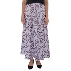 Curly Lines Flared Maxi Skirt by SychEva