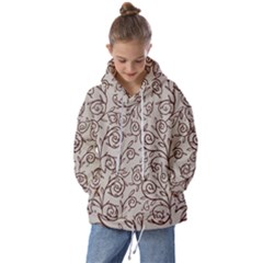 Curly Lines Kids  Oversized Hoodie by SychEva