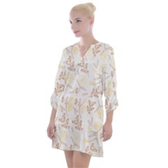 Summer Flowers Open Neck Shift Dress