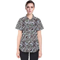 Intricate Textured Ornate Pattern Design Women s Short Sleeve Shirt