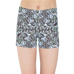 Intricate Textured Ornate Pattern Design Kids  Sports Shorts