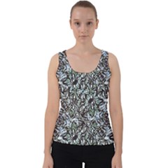 Intricate Textured Ornate Pattern Design Velvet Tank Top by dflcprintsclothing