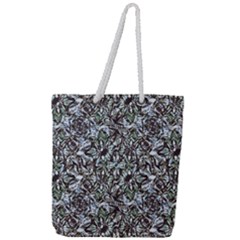 Intricate Textured Ornate Pattern Design Full Print Rope Handle Tote (large) by dflcprintsclothing